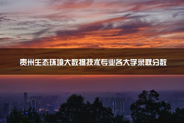 贵州生态环境大数据技术专业各大学录取分数线：最低302分能上 开设院校及位次