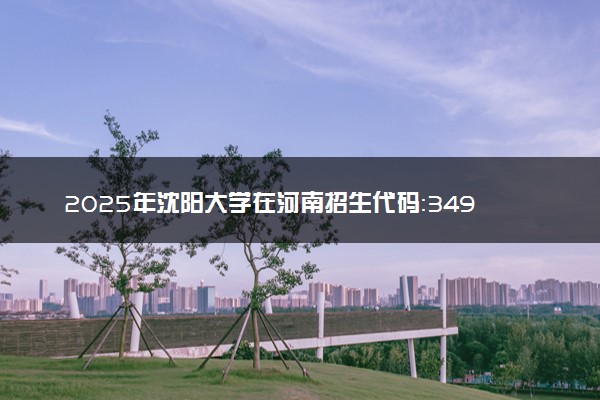 2025年沈阳大学在河南招生代码：3495 专业代码及报考指南