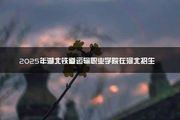 2025年湖北铁道运输职业学院在河北招生代码：0968 专业代码及报考指南