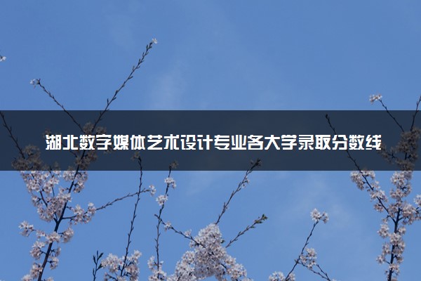 湖北数字媒体艺术设计专业各大学录取分数线：最低410分能上 开设院校及位次