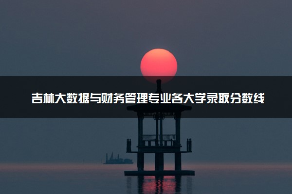 吉林大数据与财务管理专业各大学录取分数线：最低172分能上 开设院校及位次