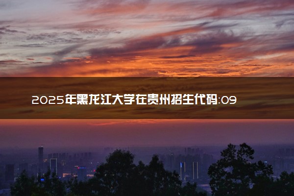 2025年黑龙江大学在贵州招生代码：0977 专业代码及报考指南