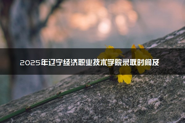 2025年辽宁经济职业技术学院录取时间及查询网址入口 录取结果什么时候公布