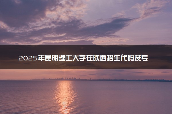 2025年昆明理工大学在陕西招生代码及专业代码 昆明理工大学陕西代码是多少？怎么查询？