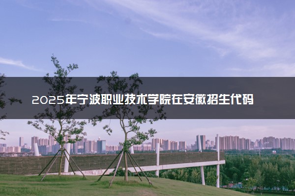 2025年宁波职业技术学院在安徽招生代码及专业代码 宁波职业技术学院安徽代码是多少？怎么查询？