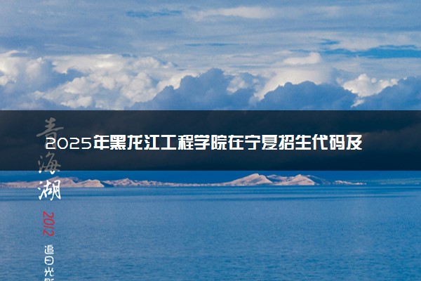 2025年黑龙江工程学院在宁夏招生代码及专业代码 黑龙江工程学院宁夏代码是多少？怎么查询？