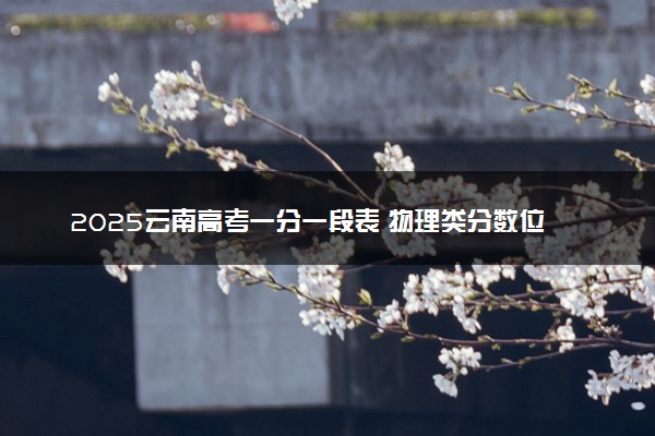 2025云南高考一分一段表 物理类分数位次对照表