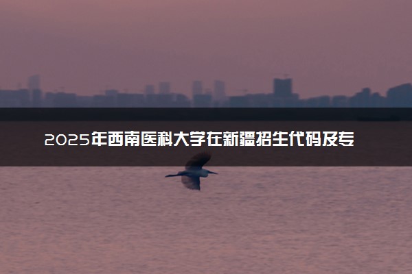 2025年西南医科大学在新疆招生代码及专业代码 西南医科大学新疆代码是多少？怎么查询？