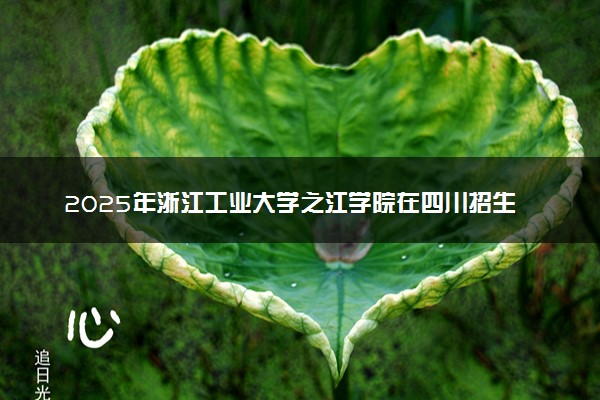 2025年浙江工业大学之江学院在四川招生代码：3395 专业代码及报考指南
