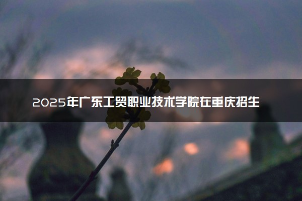 2025年广东工贸职业技术学院在重庆招生代码：4437 专业代码及报考指南