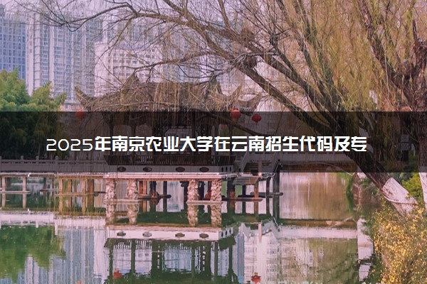 2025年南京农业大学在云南招生代码及专业代码 南京农业大学云南代码是多少？怎么查询？