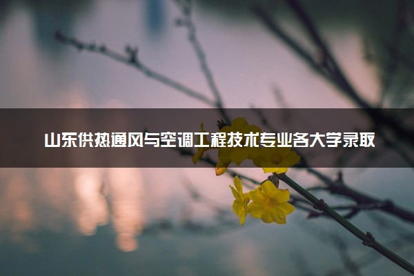 山东供热通风与空调工程技术专业各大学录取分数线：最低336分能上 开设院校及位次