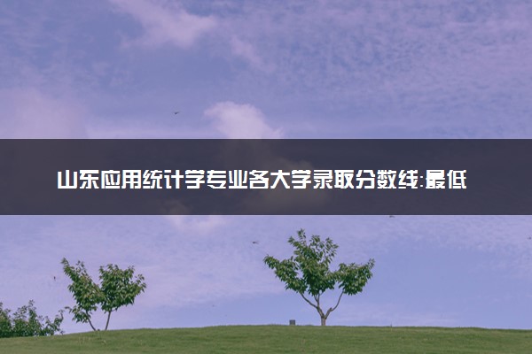 山东应用统计学专业各大学录取分数线：最低460分能上 开设院校及位次