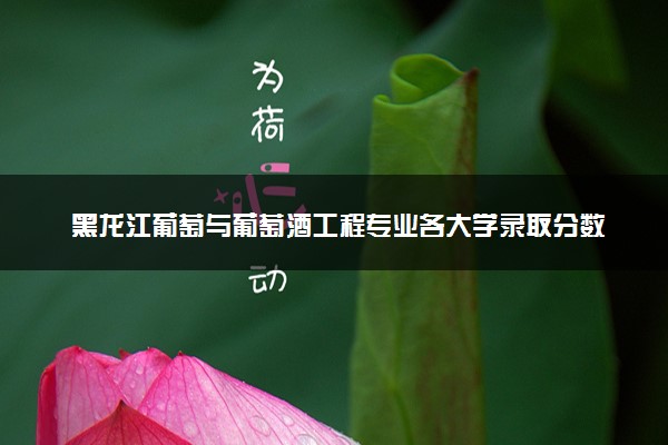 黑龙江葡萄与葡萄酒工程专业各大学录取分数线：最低531分能上 开设院校及位次