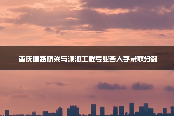 重庆道路桥梁与渡河工程专业各大学录取分数线：最低445分能上 开设院校及位次