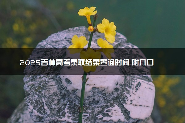 2025吉林高考录取结果查询时间 附入口及录取状态查询方法