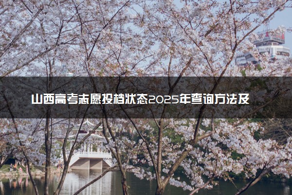 山西高考志愿投档状态2025年查询方法及入口 投档轨迹怎么查