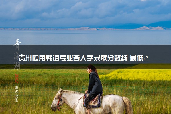 贵州应用韩语专业各大学录取分数线：最低207分能上 开设院校及位次