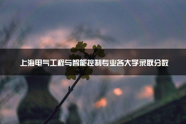 上海电气工程与智能控制专业各大学录取分数线：最低408分能上 开设院校及位次